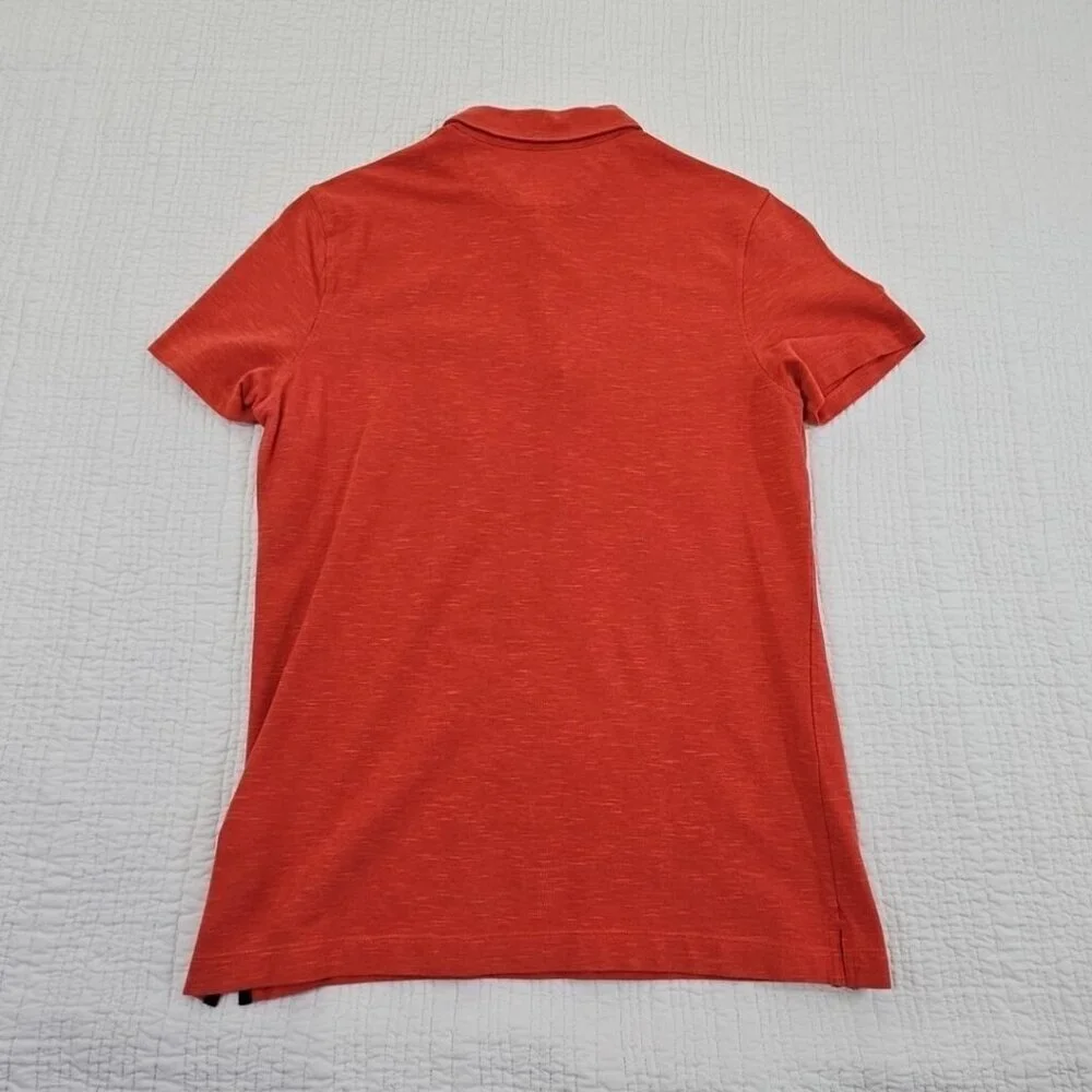 Banana Republic Performance‎ Pique Polo Men's Medium Orange Slubby Cotton EUC LN